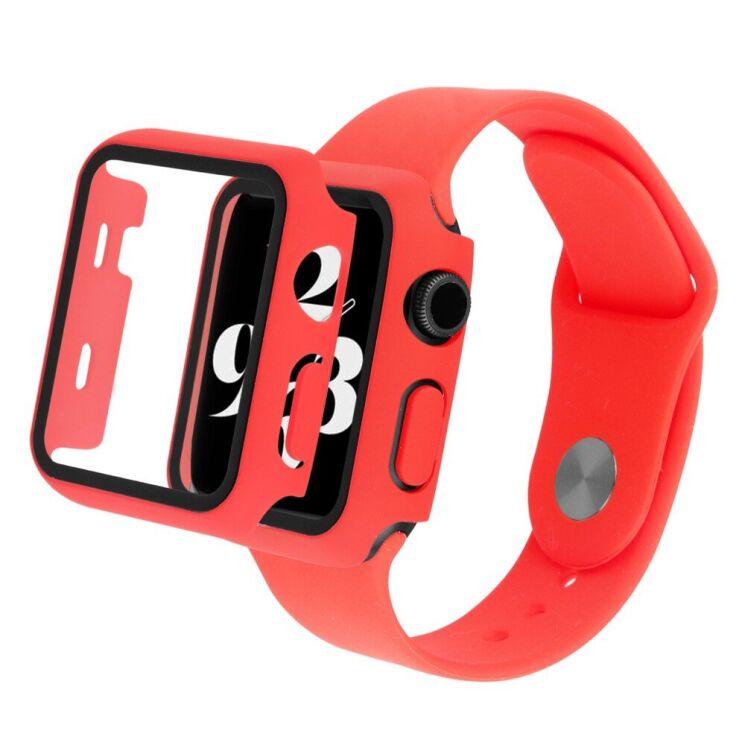 Захисний комплект Deexe Protective Kit для Apple Watch 45 mm (7 / 8 / 9 Series) - Red: фото 1 з 8