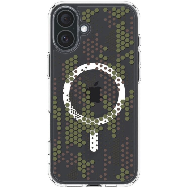 Защитный чехол Spigen (SGP) Ultra Hybrid (MagFit) для Apple iPhone 16 (ACS08210) - Digital Camo: фото 3 из 13