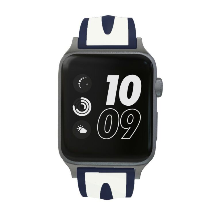 Ремешок UniCase Soft Strap для Apple Watch 42 (Series 10/11) / 41 / 40 / SE 40 / 38 - Dark Blue / White: фото 2 из 5