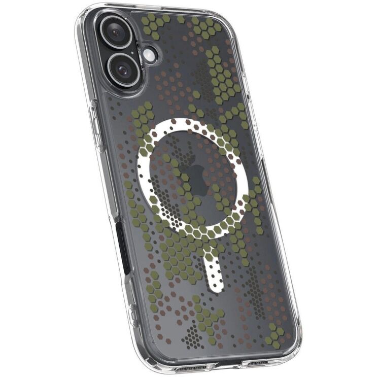 Защитный чехол Spigen (SGP) Ultra Hybrid (MagFit) для Apple iPhone 16 (ACS08210) - Digital Camo: фото 5 из 13