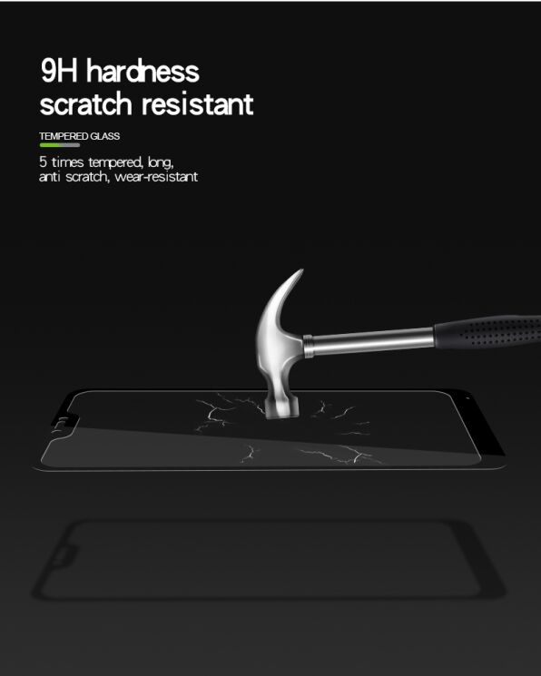 Защитное стекло MOFI 9H Full Cover Glass для Xiaomi Redmi 6 Pro / Mi A2 Lite - Black: фото 5 из 8