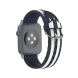 Ремешок UniCase Soft Strap для Apple Watch 42 (Series 10/11) / 41 / 40 / SE 40 / 38 - Dark Blue / White (236201A). Фото 3 из 5