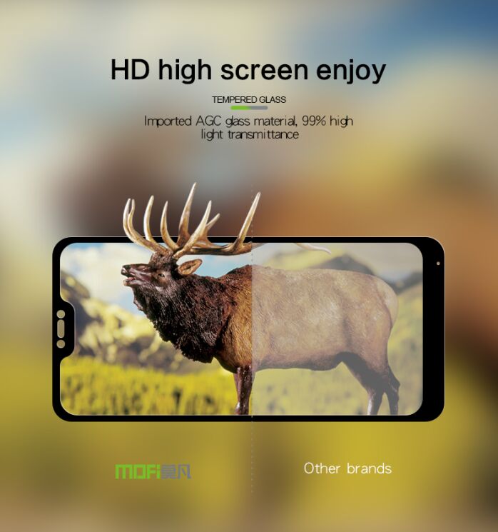 Защитное стекло MOFI 9H Full Cover Glass для Xiaomi Redmi 6 Pro / Mi A2 Lite - Black: фото 8 из 8