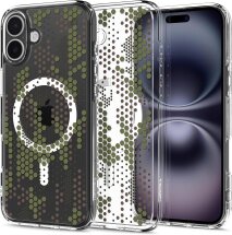 Защитный чехол Spigen (SGP) Ultra Hybrid (MagFit) для Apple iPhone 16 (ACS08210) - Digital Camo: фото 1 из 13