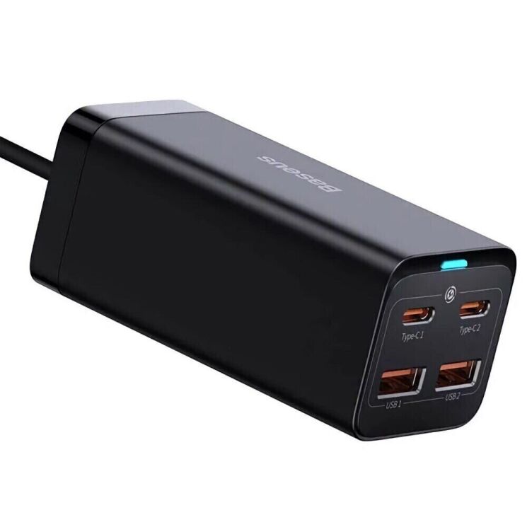 Сетевое зарядное устройство Baseus GaN3 Pro Desktop Fast Charger 2U+2C (100W) CCGP000101 - Black: фото 3 из 30