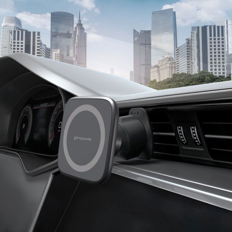 Автомобільний тримач Proove Block Magnetic Air Outlet Car Mount Magnetic Ring - Black: фото 7 з 8