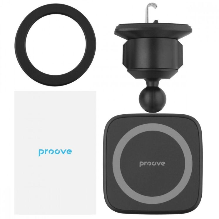 Автомобільний тримач Proove Block Magnetic Air Outlet Car Mount Magnetic Ring - Black: фото 4 з 8