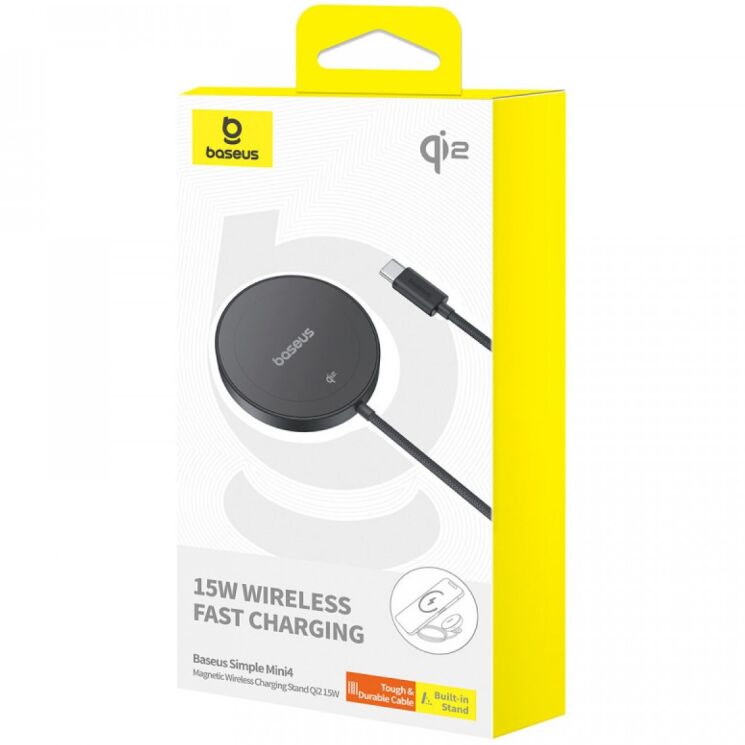 Беспроводное зарядное устройство Baseus Simple Mini 4 15W (P10273300121-02) - Cosmic Black: фото 8 из 21