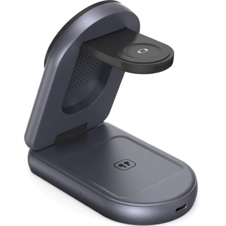 Бездротовий зарядний пристрій Tech-Protect A53 3 in 1 Magnetic (25W) QI2.2 (5906302323890) - Grey (958321H) Бездротовий зарядний пристрій Tech-Protect A53 3 in 1 Magnetic (25W) QI2.2 (5906302323890) - Grey: фото 3 з 9