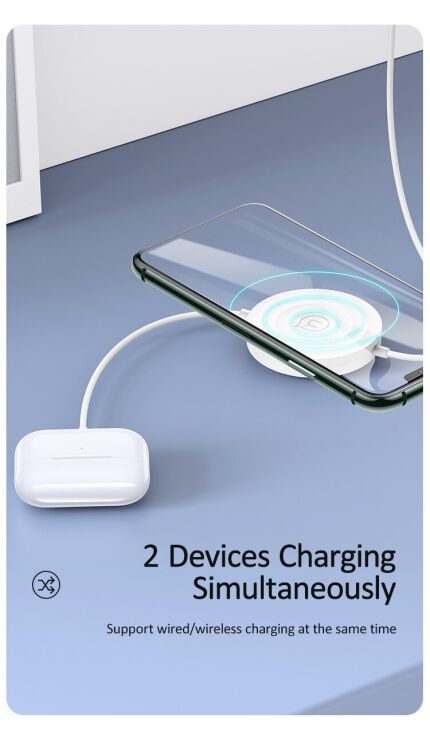 Беспроводное зарядное устройство USAMS US-CC096 + кабель Lightning - Black: фото 7 из 15