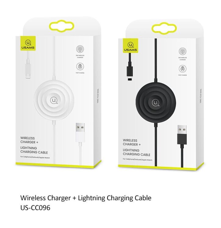 Беспроводное зарядное устройство USAMS US-CC096 + кабель Lightning - Black: фото 15 из 15