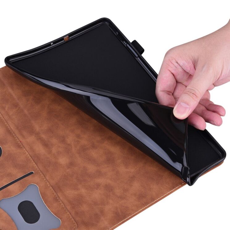 Чехол Deexe Business Style для TECNO Megapad 11 - Brown: фото 9 из 10