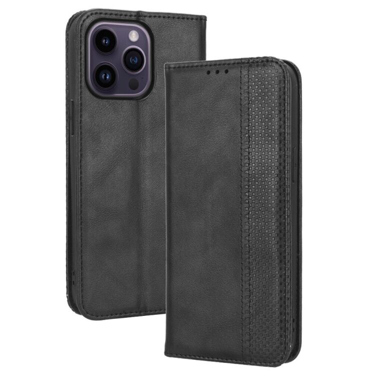Чехол Deexe Retro Style для Apple iPhone 14 Pro Max - Black: фото 1 из 11