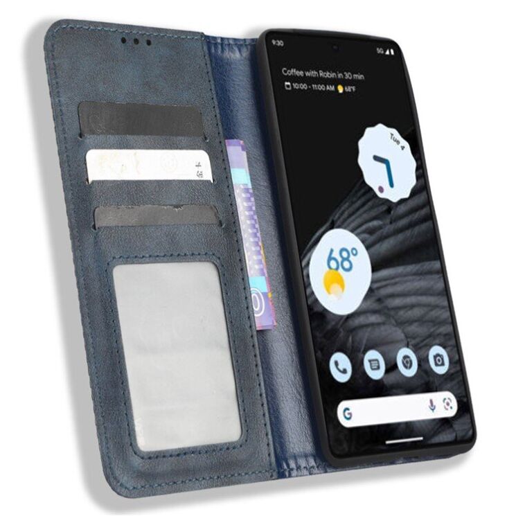 Чехол Deexe Retro Style для Google Pixel 7 Pro - Blue: фото 2 из 7
