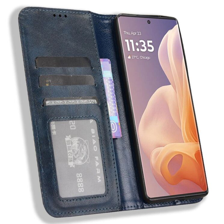Чохол Deexe Retro Style для Motorola Moto G85 - Blue: фото 2 з 7
