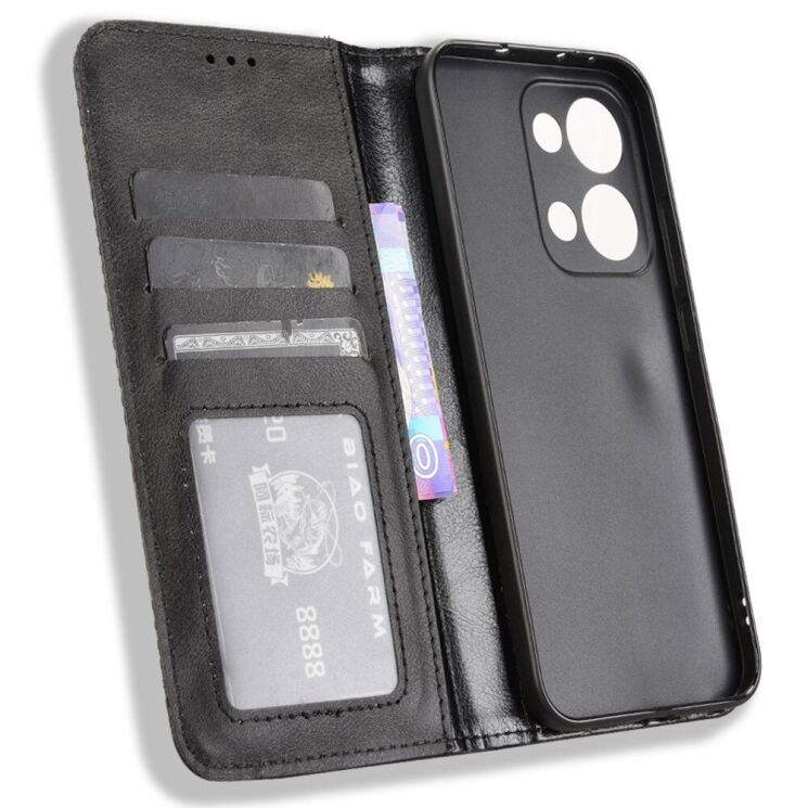 Чохол Deexe Retro Style для OPPO Reno 13 5G - Black: фото 4 з 7