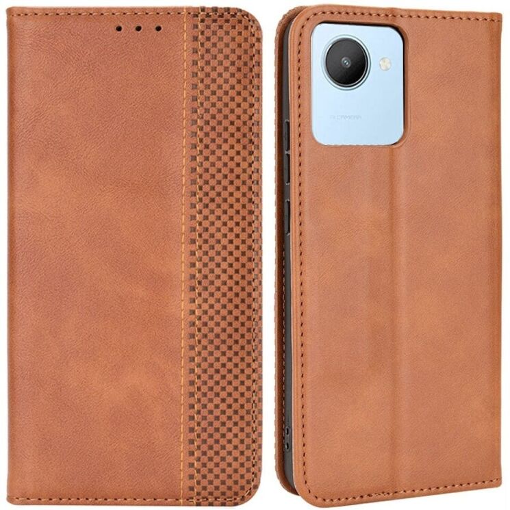 Чехол Deexe Retro Style для Realme C30 / Narzo 50i Prime - Brown: фото 1 из 7