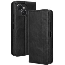 Чехол-книжка Deexe Retro Style для TECNO Spark 40C - Black: фото 1 из 18