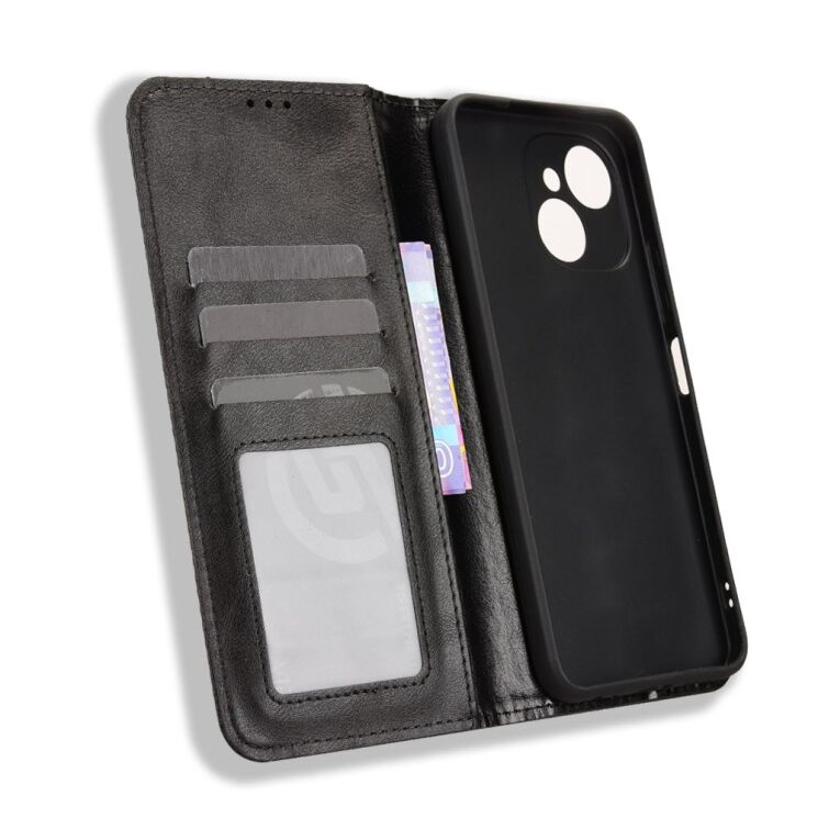 Чехол-книжка Deexe Retro Style для TECNO Spark 40C - Black: фото 5 из 18