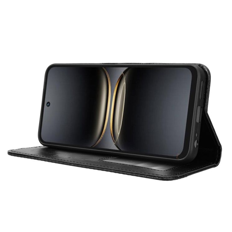 Чехол-книжка Deexe Retro Style для TECNO Spark 40C - Black: фото 7 из 18