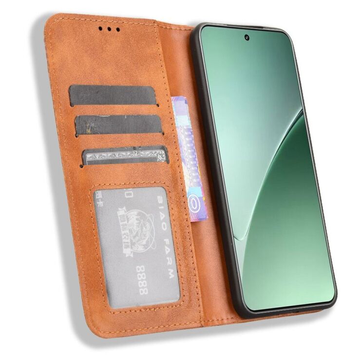Чехол Deexe Retro Style для Xiaomi 15 Pro - Brown: фото 3 из 7