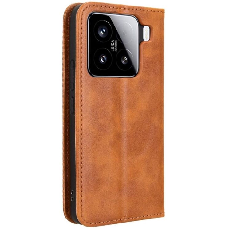 Чехол Deexe Retro Style для Xiaomi 15 Pro - Brown: фото 6 из 7