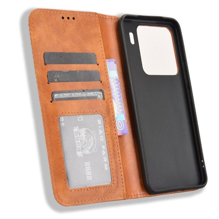 Чехол Deexe Retro Style для Xiaomi 15 Pro - Brown: фото 2 из 7