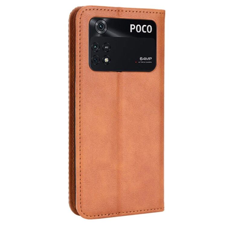 Чехол Deexe Retro Style для Xiaomi Poco M4 Pro 4G - Brown: фото 3 из 9