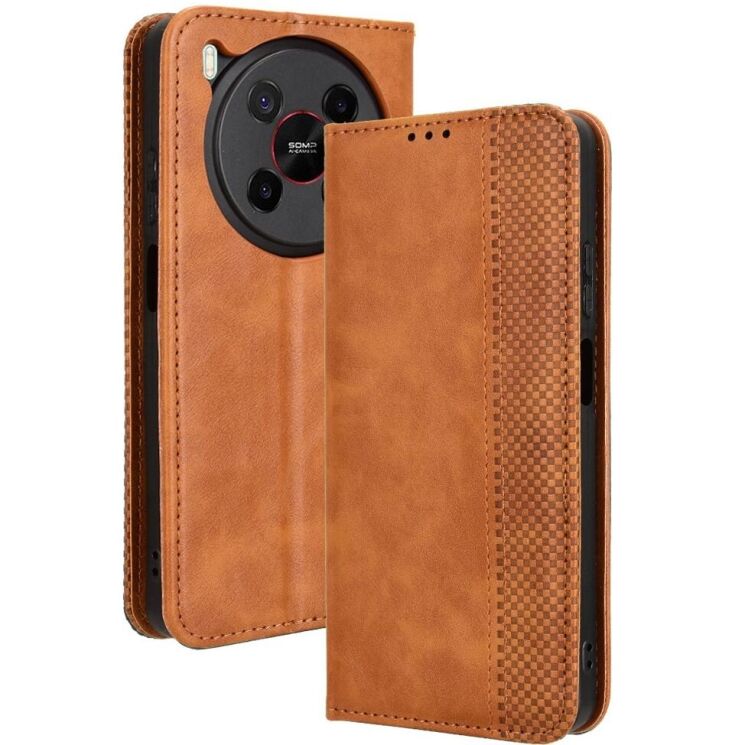 Чехол Deexe Retro Style для ZTE Nubia V70 Max - Brown: фото 1 из 18