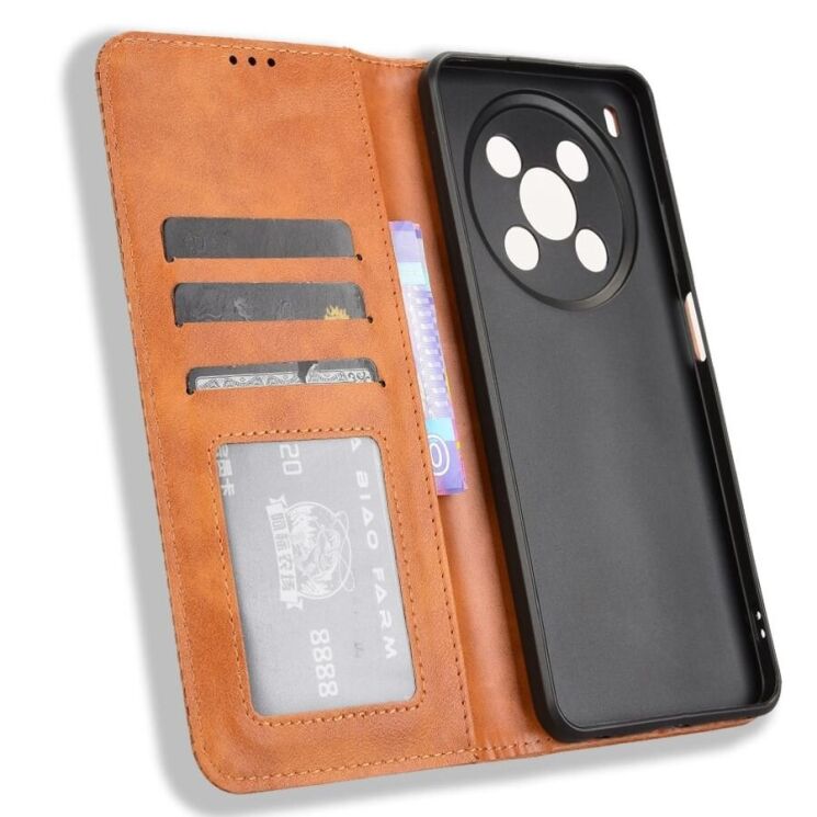 Чехол Deexe Retro Style для ZTE Nubia V70 Max - Brown: фото 5 из 18