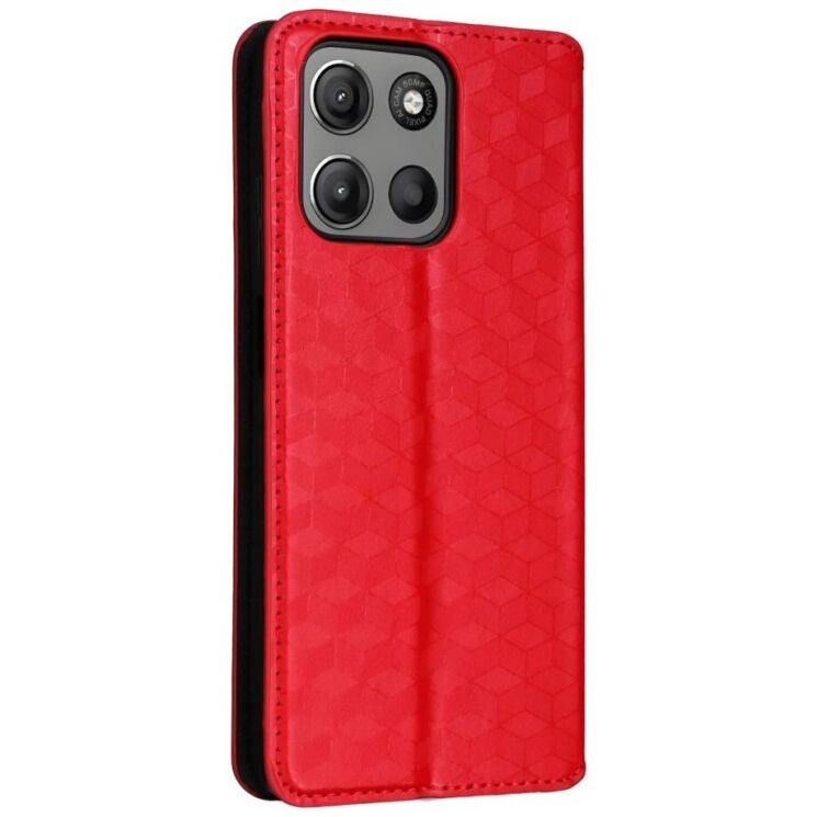 Чехол Deexe Rhombus Book для Motorola Moto G15 / G15 Power - Red: фото 8 из 10