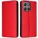 Чехол Deexe Rhombus Book для Motorola Moto G15 / G15 Power - Red (372611R). Фото 1 из 10
