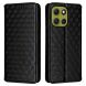 Чохол Deexe Rhombus Book для Motorola Moto G86 - Black (383318B). Фото 1 з 10