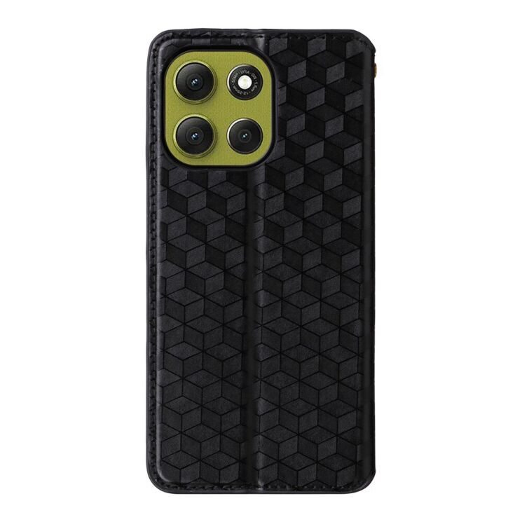 Чохол Deexe Rhombus Book для Motorola Moto G86 - Black: фото 8 з 10