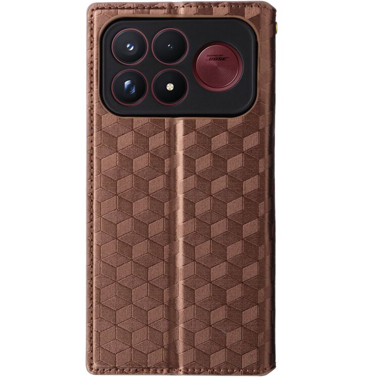 Чехол Deexe Rhombus Book для Xiaomi Poco F9 Ultra - Brown (430113Z) Чехол Deexe Rhombus Book для Xiaomi Poco F9 Ultra - Brown: фото 8 из 10