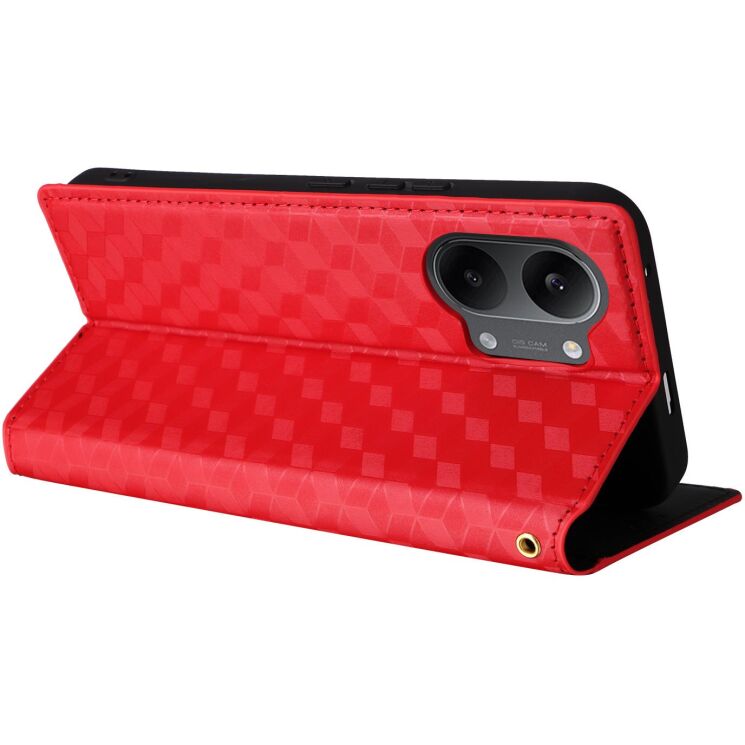 Чохол Deexe Rhombus Book для Xiaomi Poco X8 Pro Max - Red: фото 5 з 9