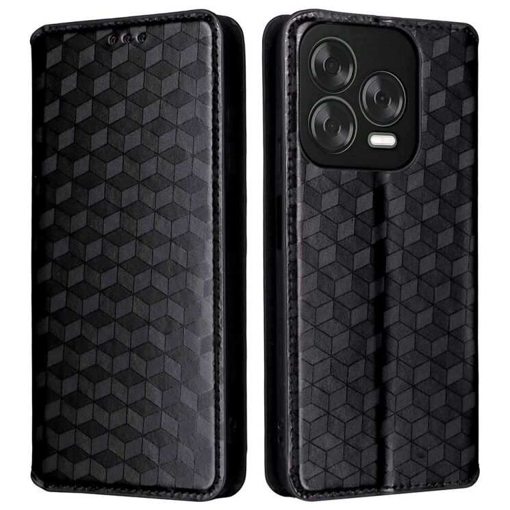 Чехол Deexe Rhombus Book для ZTE Nubia V70 Design - Black: фото 1 из 10