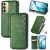 Чехол Deexe Rhombus Wallet для Realme C75 - Green: фото 1 из 9