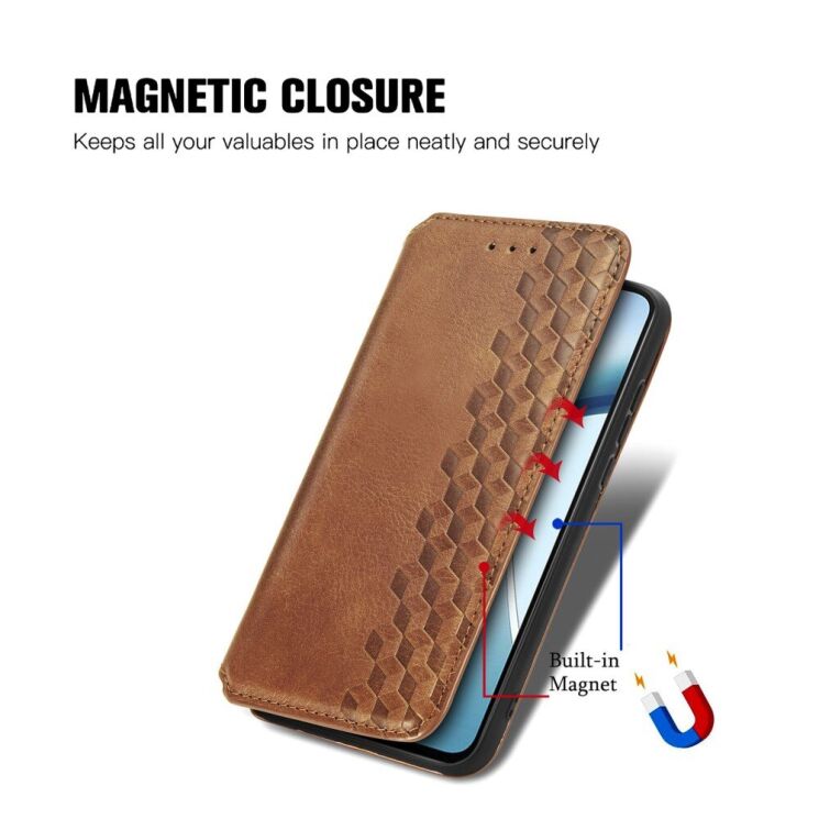 Чехол Deexe Rhombus Wallet для Realme C75 - Green: фото 7 из 9