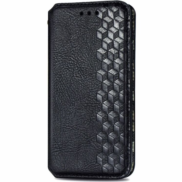 Чехол Deexe Rhombus Wallet для TECNO Spark 20 Pro - Black: фото 4 из 6