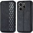 Чехол Deexe Rhombus Wallet для TECNO Spark 20 Pro - Black (345422B)