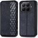 Чохол Deexe Rhombus Wallet для Xiaomi 17T Pro - Black (422319B). Фото 2 з 8