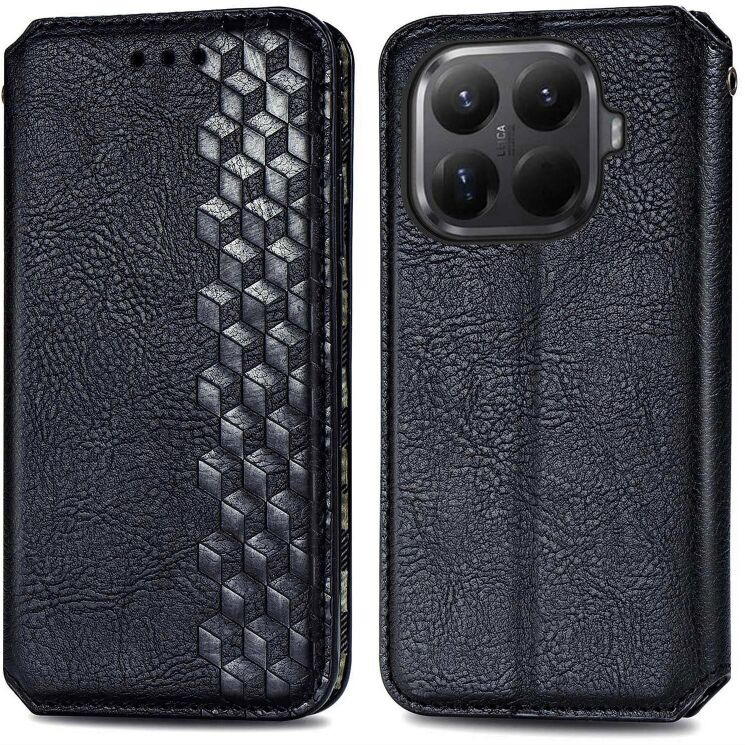 Чохол Deexe Rhombus Wallet для Xiaomi 17T Pro - Black (422319B) Чохол Deexe Rhombus Wallet для Xiaomi 17T Pro - Black: фото 2 з 8