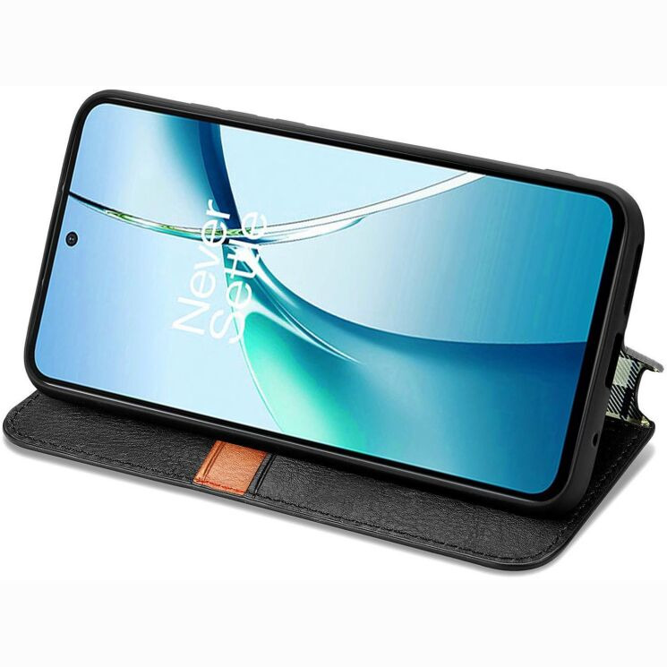 Чохол Deexe Rhombus Wallet для Xiaomi 17T Pro - Black (422319B) Чохол Deexe Rhombus Wallet для Xiaomi 17T Pro - Black: фото 4 з 8