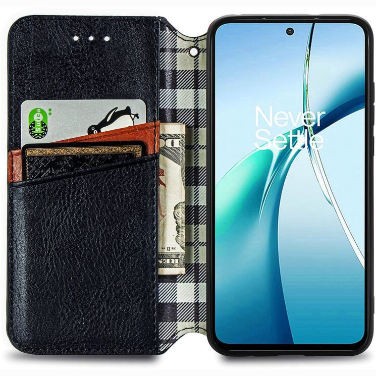 Чохол Deexe Rhombus Wallet для Xiaomi 17T Pro - Black (422319B) Чохол Deexe Rhombus Wallet для Xiaomi 17T Pro - Black: фото 3 з 8