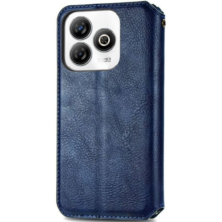 Чехол Deexe Rhombus Wallet для ZTE Blade A75 - Blue: фото 5 из 9