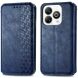 Чехол Deexe Rhombus Wallet для ZTE Blade A75 - Blue (361512L). Фото 1 из 9