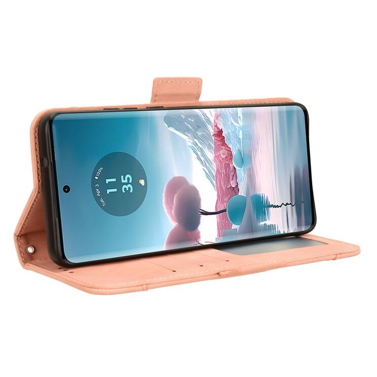 Чохол Deexe Wallet Stand для Motorola Edge 40 Neo - Pink: фото 4 з 7