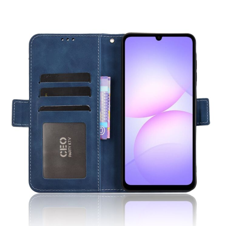 Чехол Deexe Wallet Stand для Samsung Galaxy A07 (A075) - Blue: фото 5 из 15
