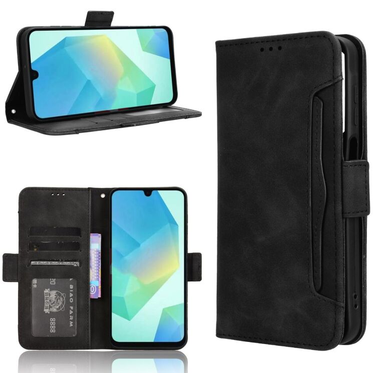 Чехол Deexe Wallet Stand для Samsung Galaxy A16 (A165) / Galaxy A26 (A266) / Galaxy A17 (A176) - Black: фото 8 из 15